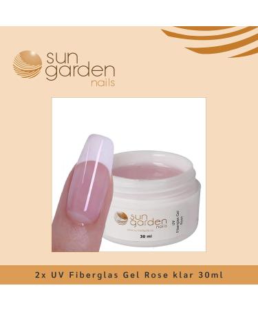 Sun Garden Nails 2x UV Fiberglass Gel Premium Set - Rose-Clear 30ml Pink - International Shipping - Buy Online on GoSupps.com