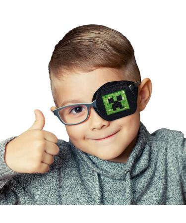 Eye Patch- Block Head Eyeglass Eye Patch for Children by Patch Pals (Left Eye Coverage)