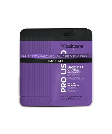 Vitalcare | PRO Smooth - Disciplining Hair Mask for Frizzy, Rebellious and Difficult Hair with Keratin and Avocado Oil, 4 x 25 ml Sachets