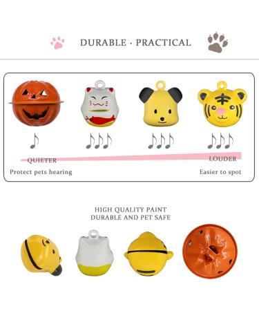 MATTISAM Cat Collar Bells - Pet Pendant for Collar Accessories - 4PCS Pumpkin & Animal Jingle Bell Set - Buy Online on GoSupps.com