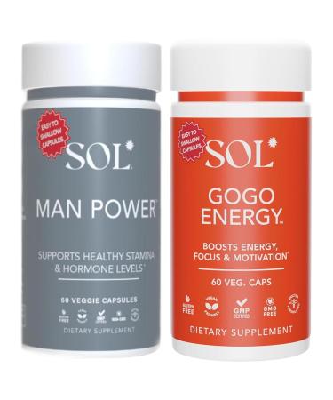 Sol Nutrition Man Power & Gogo Enery Supplement Bundle