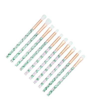Ipetboom 10pcs Makeup Green Plastic Supplies Eyeshadow Care Eye Beauty Handle Hair Cosmetic