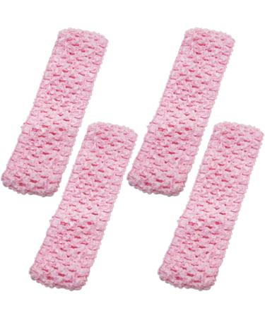 Time to Sparkle 4pcs Crochet Tube Top Crochet Tutu Infant Dress Baby Girls Skirt Pettiskirt 1.5"x6" Baby Pink 4x15cm Baby Pink
