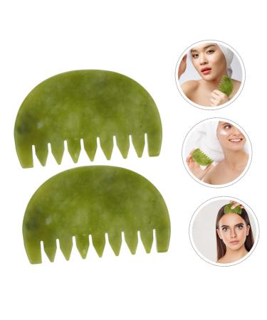 Beavorty 2-in-1 Jade Massage Comb & Scalp Massager - Effective Hair Care & Skin Treatment Tools for Relaxation & Wellness - Buy Online on GoSupps.com