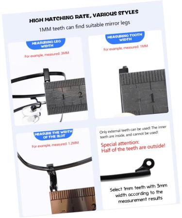 Subsofan Glasses Legs Replacement - Metal Temple Bracket Repair Set for Women - Ros gold 14x3cm - Buy Online on GoSupps.com