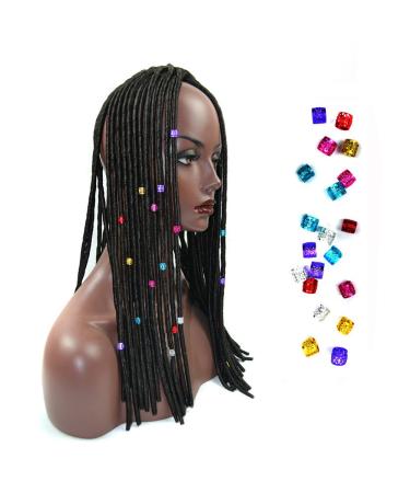 Ruier-Hui 100PC Adjustable Hair Wig Dreadlocks Cuffs Clips - Multi-Color Dreadlock Pearls for Stunning Hairstyles (7mm Hole) - Buy Online on GoSupps.com