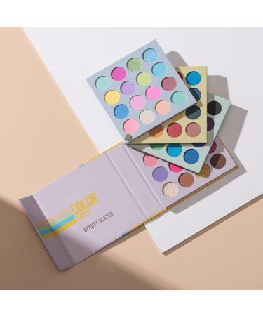 BestLand 4-in-1 Color Board Eyeshadow Palette - Glitter, Metallic, Matte, Shimmer | Highly Pigmented and Easy to Blend | Natural Ultra Eye Shadow Powder (Color Twist) - Buy Online on GoSupps.com