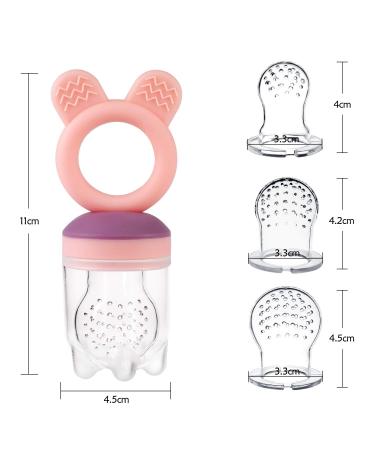 Baby Fruit Food Feeder Pacifier Teether Set with Silicone Bags and Teething Toys - Buy Online on GoSupps.com