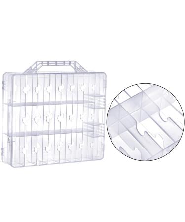 Foraineam Double Sided Clear Nail Polish Organizer Box - Holds 48 Bottles with Adjustable Dividers - Nail Tools Holder Case - 2 Pieces - Buy Online on GoSupps.com
