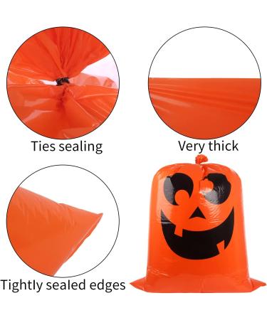 DYIASY Halloween Pumpkin Leaf Lawn Bags - 6 Large Plastic Yard Waste Bags for Fall & Halloween Decor - Buy Online on GoSupps.com
