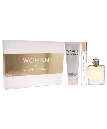 Ralph Lauren Woman 3 Pc Gift Set 3.4oz EDP Spray, 0.34oz Rollerball, 2.5oz Body Lotion - Women's Perfume Gift Set - Buy Online on GoSupps.com