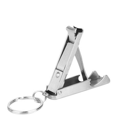 Key Ring Nail Cutter 2 in 1 Mini Tool Key Chain Ring Stainless Steel Nail Cutter Clippers Bottle Opener Portable and Useful Tool for Daily Use