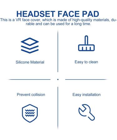 Magiclulu 2 STK VR Eye Pads - Silicone Headset Face Mask | Comfortable VR Headset Cover & Cozy Eyelash-Friendly Cushion - Buy Online on GoSupps.com