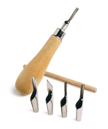 Bastex 5 in 1 Linoleum Cutter Tools. 5 Blade Set for Lino Cutting, Linograph Printmaking Stamp. Great Cutters for Rubber Stamps, DIY Carving, Blocks, Sculpting and More.