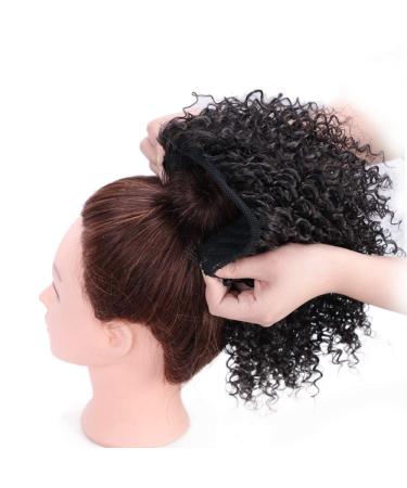 Buy Afro Kinky Curly Clip In Ponytail Wig - 25cm 120g - Natural Black Extensions for African Hair - Buy Online on GoSupps.com