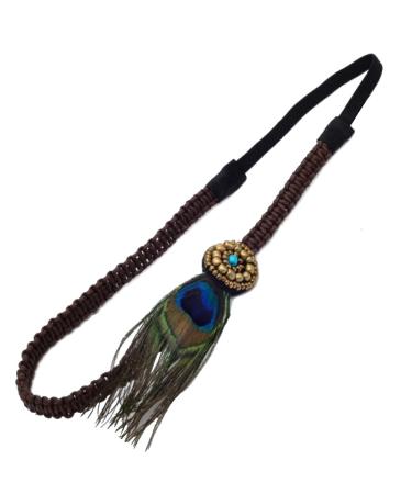 Justfox - Hair band with Pfau Feder