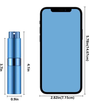 Lil Ray 8ml Portable Mini Perfume Atomizer (4 PCS) - Refillable Pocket Cologne Sprayer in Matte Black, Pink, Blue, Silver - Buy Online on GoSupps.com