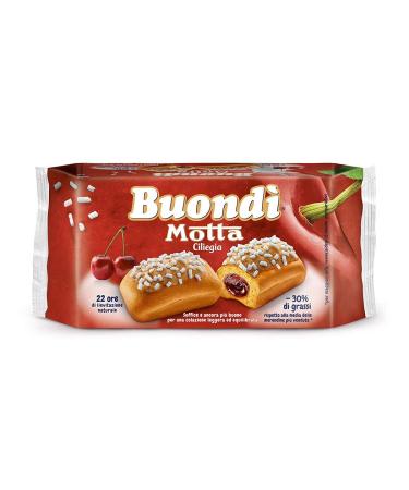 6 x Motta Buond Ciligia baked cake with cherry filling packaged snacks 6 x 43 g 258 g 30 of fats light breakfast