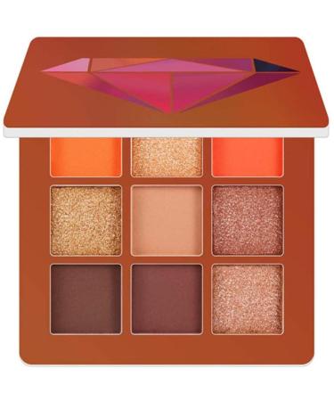 9 Colors Eyeshadow Palette Multi Reflective Matte Shimmer Glitter Professional Highly Pigmented Eyeshadow Makeup Palette Uptodate Orange