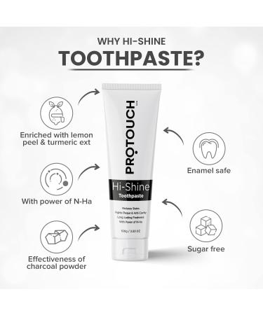 Buy Charcoal Toothpaste for Teeth Whitening | SLS & Fluoride Free | N-HA Remineralization | 100 gm - Superior Cleaning - Buy Online on GoSupps.com
