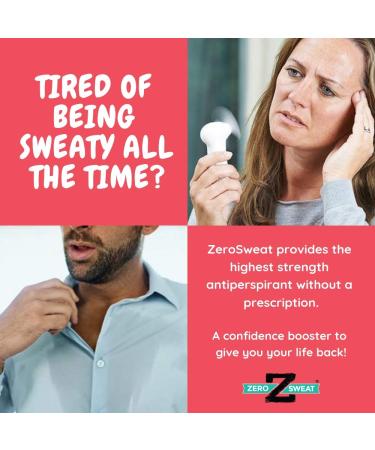 ZeroSweat Antiperspirant Deodorant - Clinical Strength Hyperhidrosis Treatment | Reduces Armpit Sweat | 1 Fl Oz (Pack of 1) - Buy Online on GoSupps.com