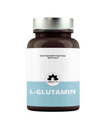 L-glutamine 500g pure powder without additives-L-glutamine with over 99.9% purity-pure L-glutamine powder laboratory test & vegan from vitamin fox - Buy Online on GoSupps.com