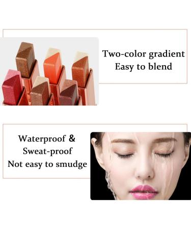 Jerbyroo Glitter Gradient Eyeshadow Stick Portable Two Tone Eyeshadow Gradient Stick DualTone Shimmer Eyeshadow Stick Effortless Glitter Gradients Waterproof & Long Lasting03 Red Brown 03RedBrown - Buy Online on GoSupps.com
