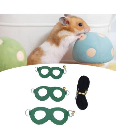 Asixxsix Hamster Dishwear & Leash Set | Synthetic Leather Crockery & Nylon Line for Guinea Pigs Hamsters Ferrets Chinchillas - 3 Sizes Available (Green) - Buy Online on GoSupps.com