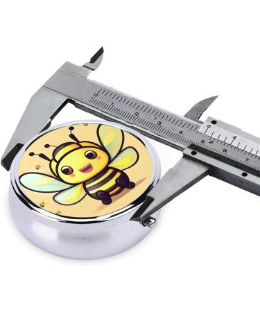 Yellow Beeround Pill Box | 3 Compartment Portable Organizer for Travel | Ideal for Purse & Pocket - Buy Online on GoSupps.com