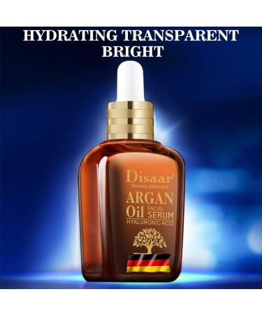 Buy 100% Organic Cold-Pressed Moroccan Argan Oil Serum Hyaluronic Acid for Face & Hair | NEW! - Buy Online on GoSupps.com