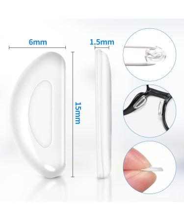24 Pairs Silicone Glasses Nose Pads - Anti-Slip Transparent Pads for Sunglasses & Eyeglasses - Comfortable & Durable Guncut Apple Core Design - Buy Online on GoSupps.com