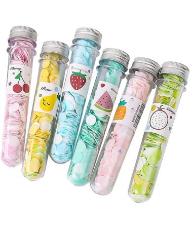 WsjiaboFux 6Pcs Colors Random Shipping Boxes Portable Disposable Paper Soap Confetti Soap Sheets Flakes for Washing Hand Wash Cleansers