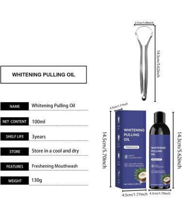 JIEBWCHA Oil extractor for teeth 100 ml oil mouthwash with tongue cleaner tooth cleaner for home travel young people and adults in the morning before sleeping after sleeping - Buy Online on GoSupps.com