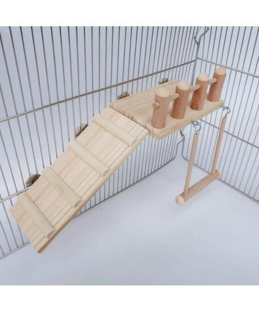 Bird Perches Cage Toys Play Gyms Stands with Climbing Ladder & Swing for Green Cheeks, Lovebirds, Chinchillas - Bird Cage Chewing Toys Set - Buy Online on GoSupps.com
