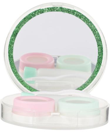 Solustrie Contact Lens Container & Mirror - Travel Organizer for Cosmetic Lenses | Portable Make-Up Lens Case | Invisible Plastic Design - Buy Online on GoSupps.com