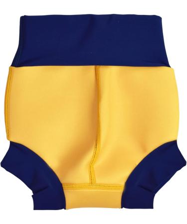 Splash About Baby & Toddler Happy Nappy Reusable Swim Nappy - Yellow/Navy (0-3 Months) - Buy Online on GoSupps.com