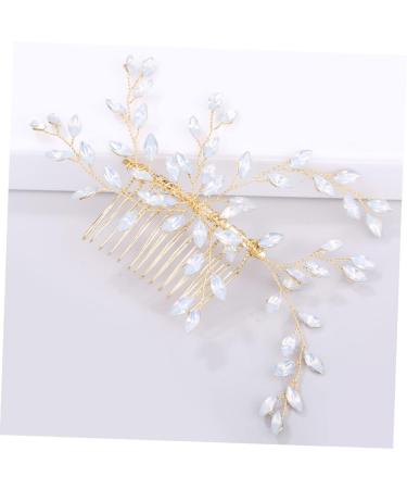 FRCOLOR Bridal Headpiece Wedding Hair Accessories Bridal Headdress Bridal Hair Accessories White Comb Bride - Buy Online on GoSupps.com