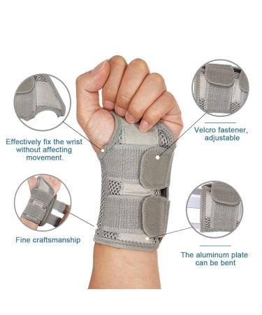 HMCEY Carpal Tunnel Wrist Splint - Support for Sprains RSI & Tendonitis | Gray S/M Right Hand Wristwear - Buy Online on GoSupps.com
