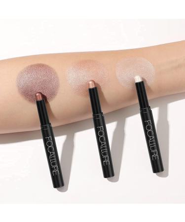 3PC B ton De Fard Paupi res Paillette mat Cream Eyeshadow Stick les Yeux tincelant Mat Maquillage Pour Les Yeux Fard Paupi res Imperm able Longue Dur e (01 02 03) - Buy Online on GoSupps.com