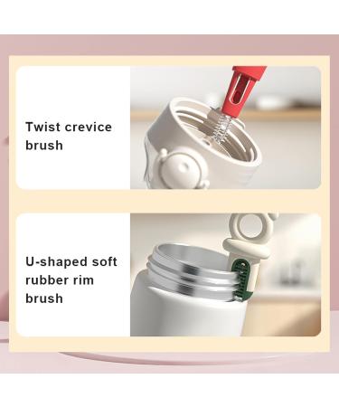 sxvbdway Corner Brush Cup Spout Cleaner Brush Silicone Bottle Brush Set 4-in-1 Cleaning Kit for Water Bottles Cups Containers Red - Buy Online on GoSupps.com