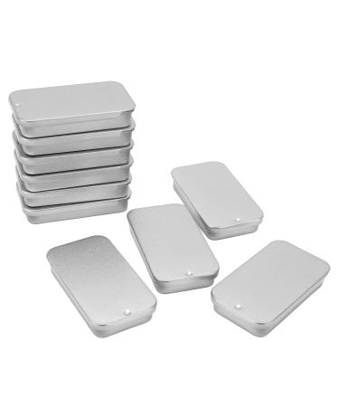 10 Pack Empty Sliding Cover Tins | Portable Silver Storage Can for Lip Balm Solid Perfume Gifts & Favors - Buy Online on GoSupps.com