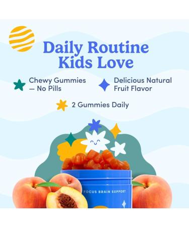 FIRST DAY Kids Focus & Brain Supplement Gummies Ages 4+ | Attention & Calm Support with Cognizin Citicoline & Phosphatidylserine | Organic, Vegan | 30-Day Supply - Buy Online on GoSupps.com