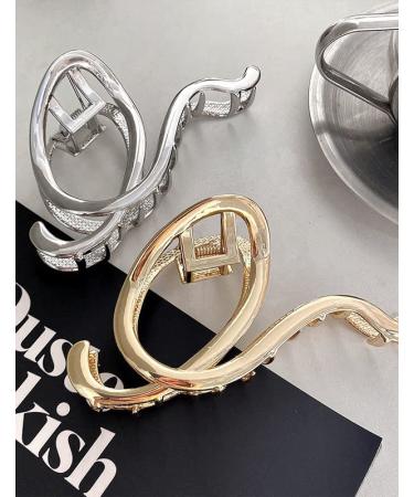 4 Pack Large Metal Hair Claw Clips - Strong Hold Hair Clamps for Women - Perfect for Thick and Thin Hair Styling - Fashion Accessories in Gold - Buy Online on GoSupps.com