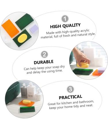Ciieeo 1pc Box Drain Soap Dish Bathing Sponge Cleaning Sponge Practical Soap Dish Bathroom Accessory Soap Holder Decorative Soap Bath Sponges for Shower Take a Bath Acrylic Toiletries - Buy Online on GoSupps.com