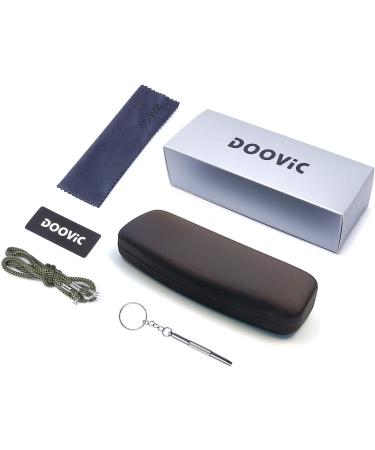 DOOViC Italy Design Fashion Reading Glasses | Stylish Clear Frames for Women & Men | +3.50 Strength Readers with Case - Buy Online on GoSupps.com