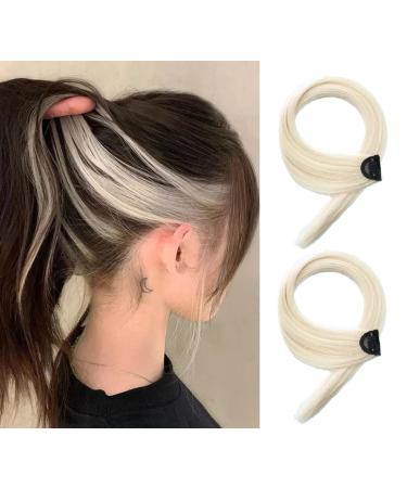 One Piece Clip In Hair Extension Highlights Streaks 25g - 40g (2 Blonde - 20 Grams) 2 Blonde - 20 Grams