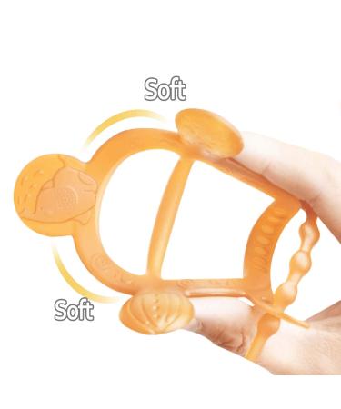 HEORSHE Baby Teething Toy - Silicone Adjustable Wristband Chew Toy for Babies 0-12 Months - Brown - Buy Online on GoSupps.com