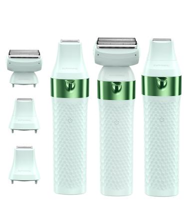 3-in-1 Electric Razor for Women Bikini Trimmer Electric Shaver Body Groomer for Body Hair Rechargeable Hair Trimmer for Legs Face Underarm Wet/Dry Use IP7X Waterproof