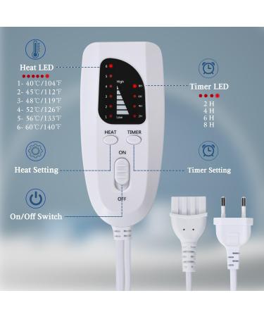 Volenx Electric Foot Warmer - 6-Stage Temp Control & 4-Stage Timer | Safe & Cozy Home Foot Heating | Perfect Gift for Family & Friends - Buy Online on GoSupps.com