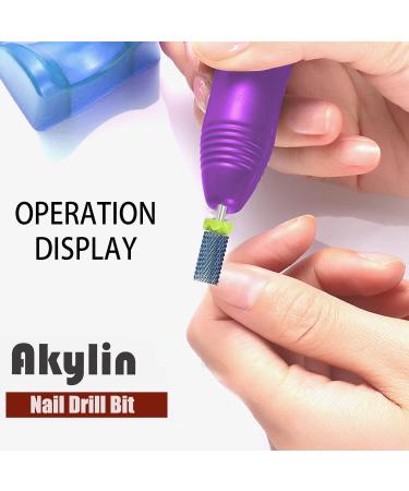 Akylin Carbide Nail Drill Bits - 3/32' Fast Remove for Acrylic/Hard Gels for Manicure Pedicure Cuticle Gel Polishing Salon Bits-Left and Right Hand(Coarse) Coarse-C Type-D - Buy Online on GoSupps.com